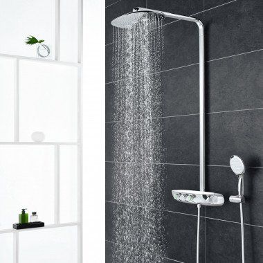 GROHE Rainshower SmartControl Duo 360 termostatický sprchový systém, horná sprcha 2jet 361 x 220 mm, ručná sprcha 2jet, chróm, 2