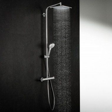 HANSGROHE Crometta E Showerpipe 240 1jet termostatický sprchový systém, horná sprcha 240 x 240 mm, ručná sprcha 2jet, chróm, 272